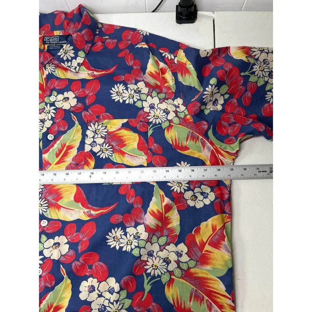 Polo Ralph Lauren Vintage 1990’s Caldwell Hawaiian Tropical Resort Shirt Size XL